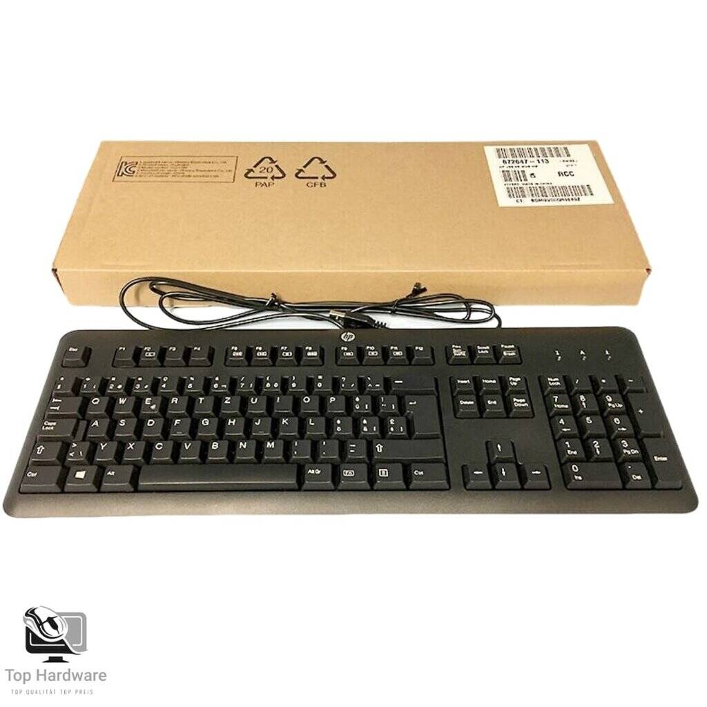 HP Original USB Schweizer Tastatur - Schwarz