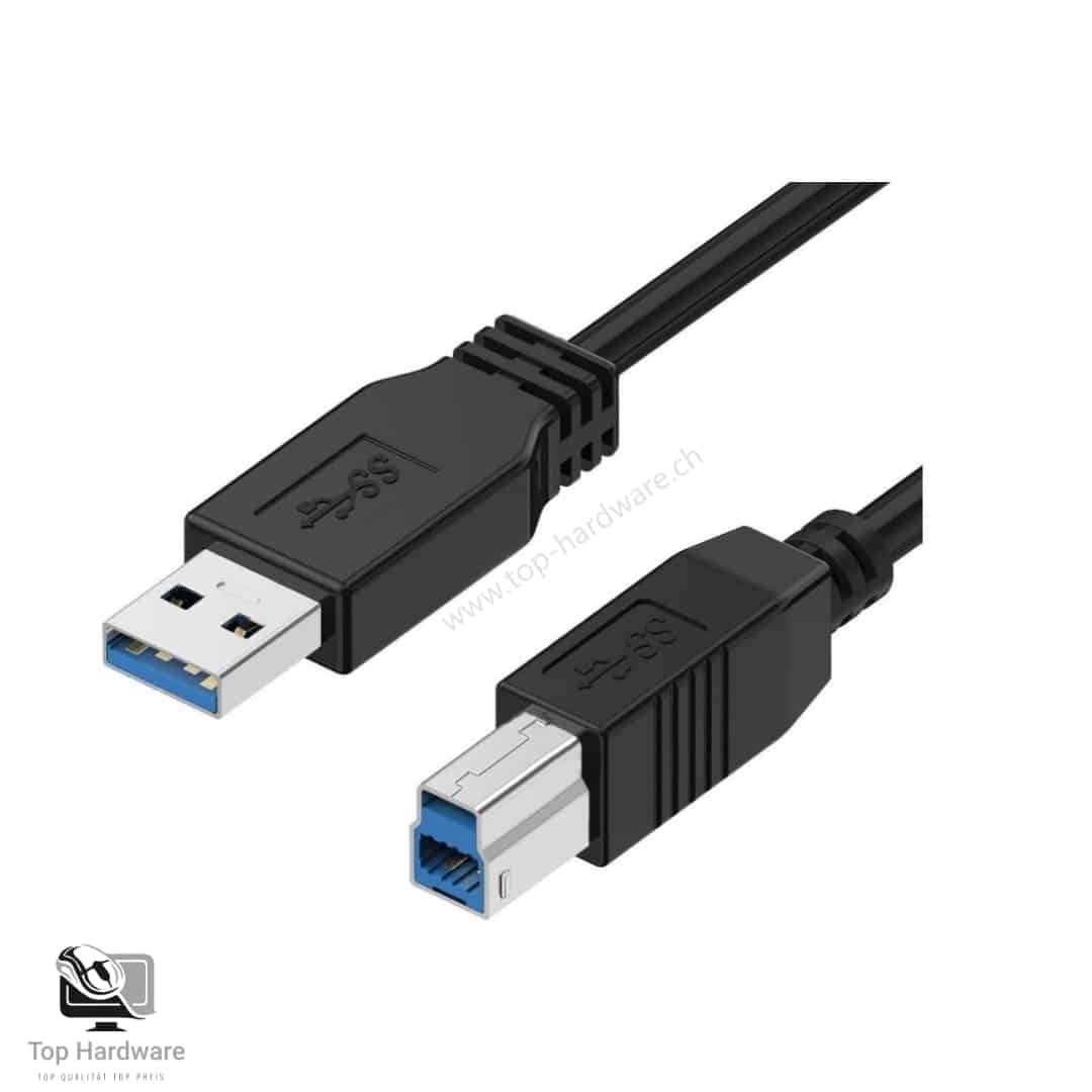 HP High-Speed USB 3.0 Kabel – 1.8 Meter – Typ AB – Schwarz