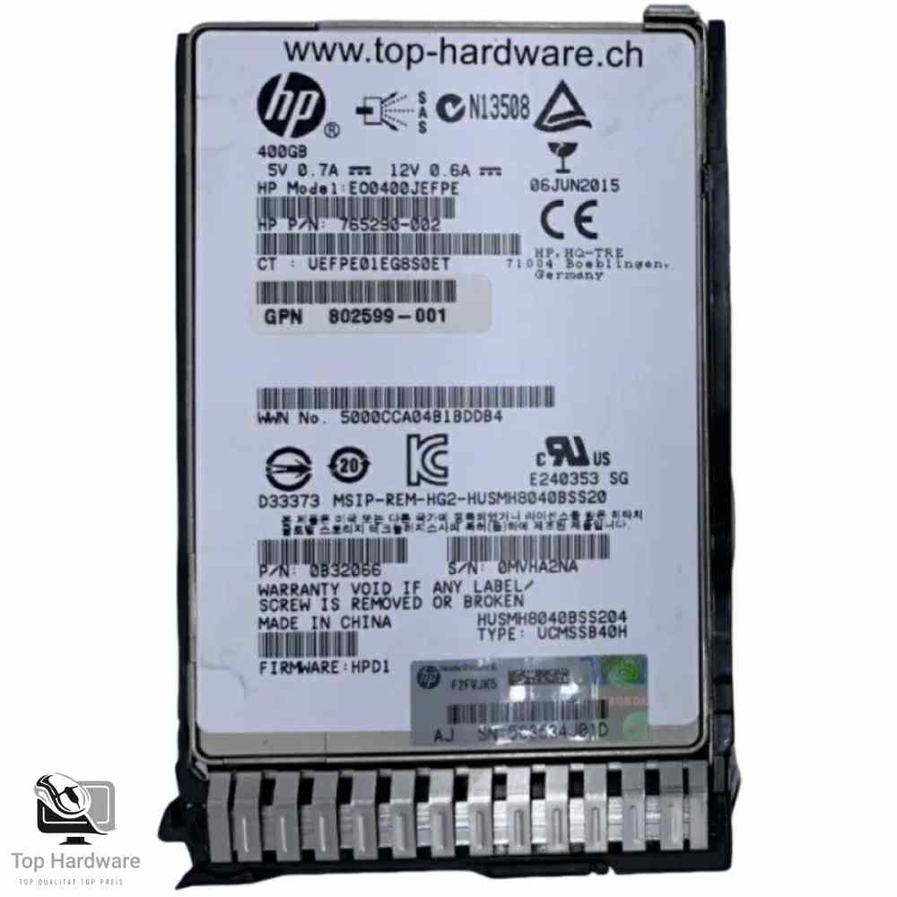 HP 400GB SSD, SAS 2.5" 12Gb/s