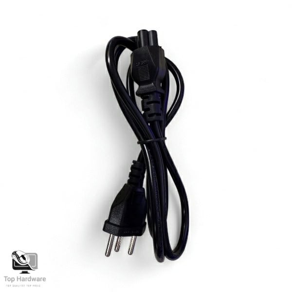 Strom Anschlusskabel T12 Stecker auf IEC-Buchse, 1 m, Schwarz